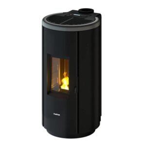Freepoint Chrome 7 Pelletofen 7 kW – Titangrau, raumluftunabhängig mit WLAN und Automatik