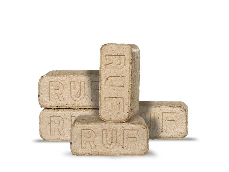 Heizfuxx RUF Original Blue Nadelholzbriketts – 300-kg-Palette, 30 Gebinde à 10 kg, FSC – Bild 5