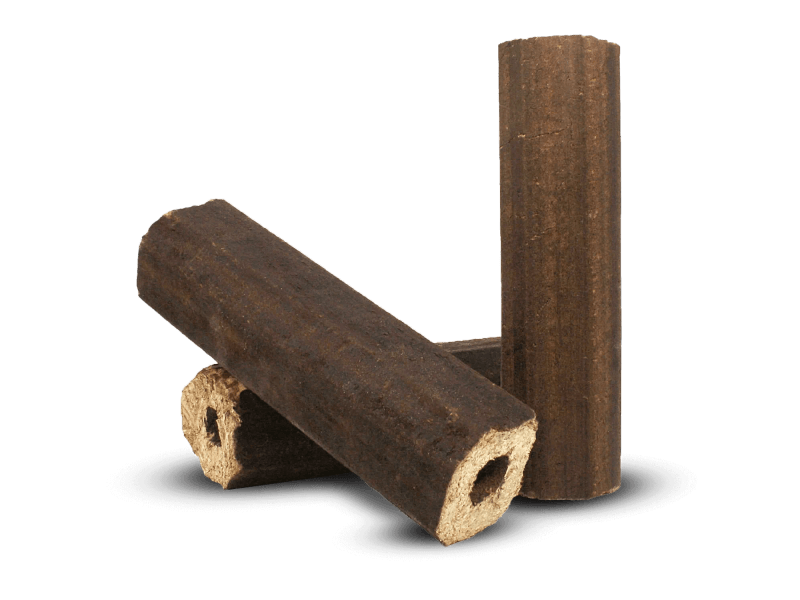 Heizfuxx PiniKay Octagon Hartholzbriketts – 300-kg-Palette, achteckig mit Zugloch, ENplus A1 – Bild 4