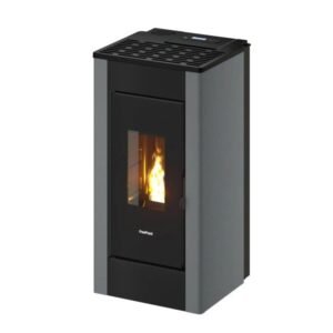 Freepoint Shar Pelletofen 7 kW – Titangrau, kompakt mit WLAN und Automatik