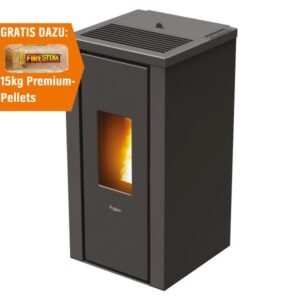 PEGASO Vera Pelletofen 7 kW – Stahl Anthrazit mit Gussbrennraum und Automatik