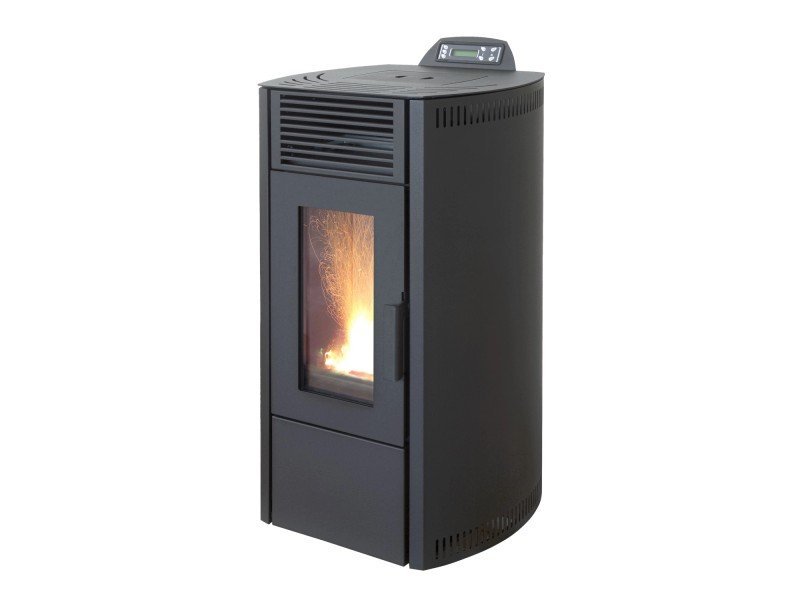 Rowi HPO 9/1 Ovale Nova Pelletofen 8,7 kW – Schwarz, raumluftunabhängig, für Räume bis 240 m³