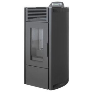 Rowi HPO 9/1 Ovale Nova Pelletofen 8,7 kW – Schwarz, raumluftunabhängig, für Räume bis 240 m³