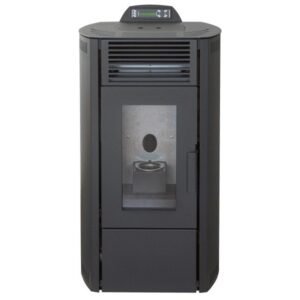 Rowi HPO 9/1 Ovale Nova Pelletofen 8,7 kW – Schwarz, raumluftunabhängig, für Räume bis 240 m³