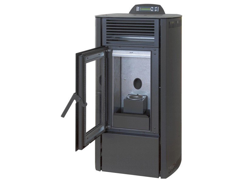 Rowi HPO 9/1 Ovale Nova Pelletofen 8,7 kW – Schwarz, raumluftunabhängig, für Räume bis 240 m³ – Bild 4
