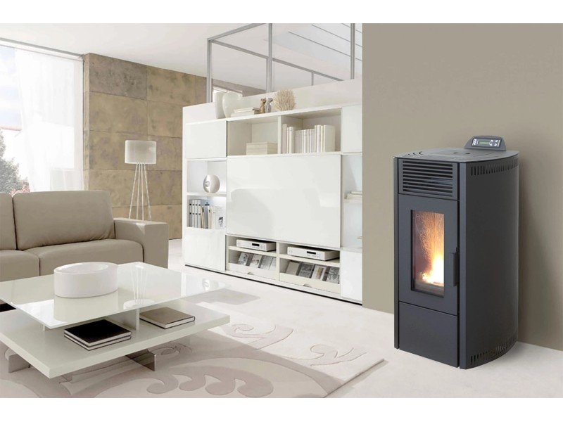 Rowi HPO 9/1 Ovale Nova Pelletofen 8,7 kW – Schwarz, raumluftunabhängig, für Räume bis 240 m³ – Bild 8