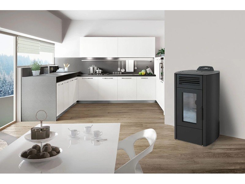 Rowi HPO 6/1 Modesto Nova Pelletofen 5,9 kW – Schwarz, kompakt und raumluftunabhängig – Bild 2