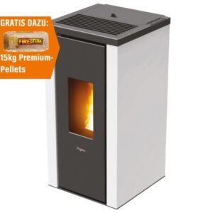 PEGASO Vera Pelletofen 7 kW – Stahl Weiß mit Gussbrennraum und Automatik
