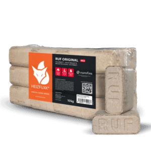 Heizfuxx RUF Original Red Hartholzbriketts – 960-kg-Palette, rechteckige Form, FSC