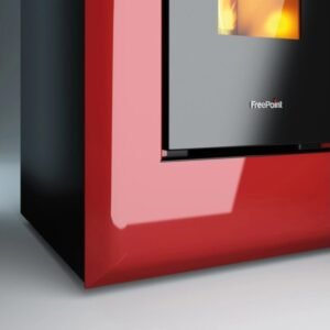 Freepoint Vega Pelletofen 10,5 kW – Bordeaux, klassisch mit Guss-Brennraum, Automatik und Fernbedienung