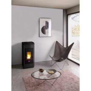 Freepoint LIFE Pelletofen 8,5 kW – Schwarz, raumluftunabhängig mit Automatik und WLAN