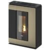 Freepoint Arco extra flacher Pelletofen 7 kW – Bronze, raumluftunabhängig mit Automatik