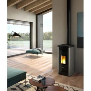 Freepoint STEE Pelletofen 8,5 kW – Titan, raumluftunabhängig mit Automatik und WLAN