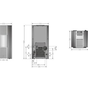 Justus Sirkos Aqua 2.0 wasserführender Pelletofen 9,4 kW – Taupe, mit WiFi und Fernbedienung