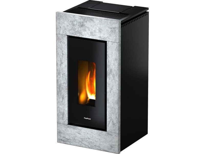 Freepoint Acce kompakter Pelletofen 7 kW – Naturstein-Optik, Automatik und Fernbedienung – Bild 3