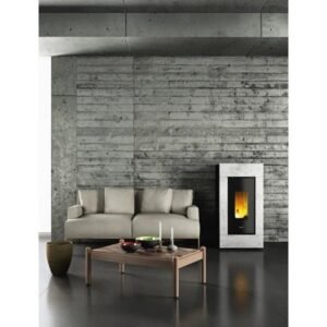Freepoint Acce kompakter Pelletofen 7 kW – Naturstein-Optik, Automatik und Fernbedienung