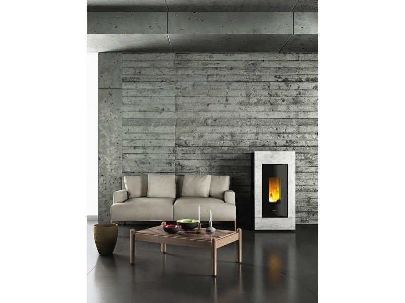 Freepoint Acce kompakter Pelletofen 7 kW – Naturstein-Optik, Automatik und Fernbedienung – Bild 5