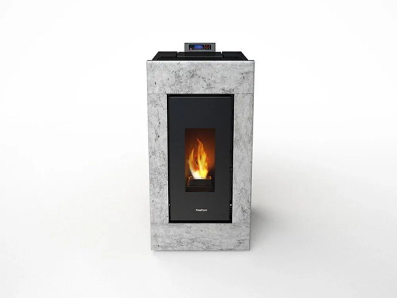 Freepoint Acce kompakter Pelletofen 7 kW – Naturstein-Optik, Automatik und Fernbedienung – Bild 7