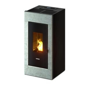 Freepoint Acce kompakter Pelletofen 7 kW – Naturstein-Optik, Automatik und Fernbedienung