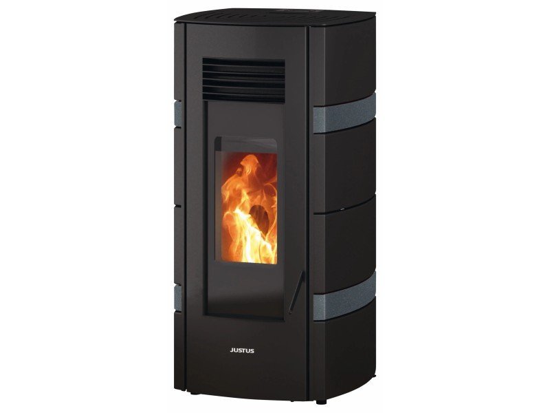 Justus Sia Pelletofen 8 kW – Schwarz-Anthrazit, Vollautomatik und Fernbedienung – Bild 3