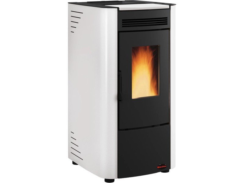 Firefix Ketty Pelletofen 6,3 kW – Schwarz-Weiß, klassisch mit Guss-Brennraum – Bild 2