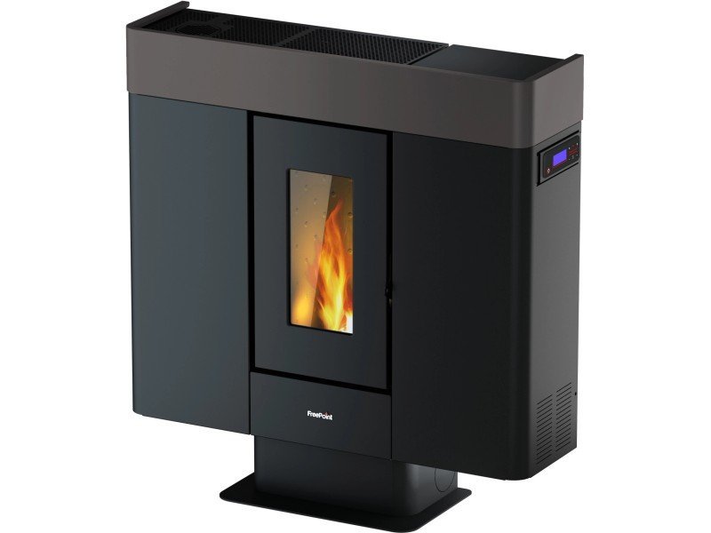 Freepoint Moon extra flacher Pelletofen 10 kW – Titan, WLAN-Steuerung und Guss-Brennraum – Bild 2