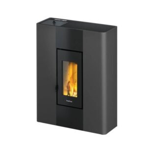 Freepoint Roxy extra flacher Pelletofen 7 kW – Anthrazit, Automatik und Fernbedienung