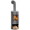 Justus Faro 2.0 runder Kaminofen 6 kW – Stahl mit Speckstein-Abdeckplatte und Dreifach-Luftsystem