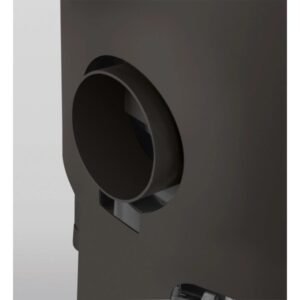 Justus Faro 2.0 runder Kaminofen 6 kW – Stahl mit Speckstein-Abdeckplatte und Dreifach-Luftsystem