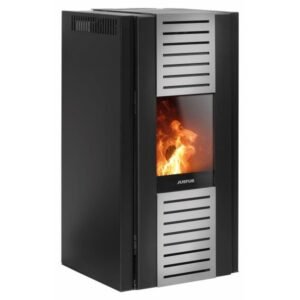 Justus Sirkos 2.0 Pelletofen 6 kW – Stahl Schwarz, raumluftunabhängig mit Vollautomatik