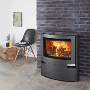 Aduro 15 Kaminofen 6,5 kW – Stahl Schwarz, breite Bauform mit Primärluftautomatik
