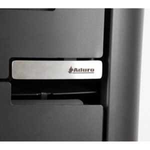 Aduro 15.2 Kaminofen 6,5 kW – Stahl Schwarz, besonders flache Bauweise mit Automatik