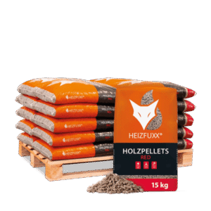 Heizfuxx Red Holzpellets ENplus A1 aus Hartholz – Palette 20 × 15 kg (300 kg)
