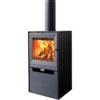 Aduro 14 Kaminofen 6,5 kW – Stahl Schwarz mit Automatik, gerade Sichtscheibe