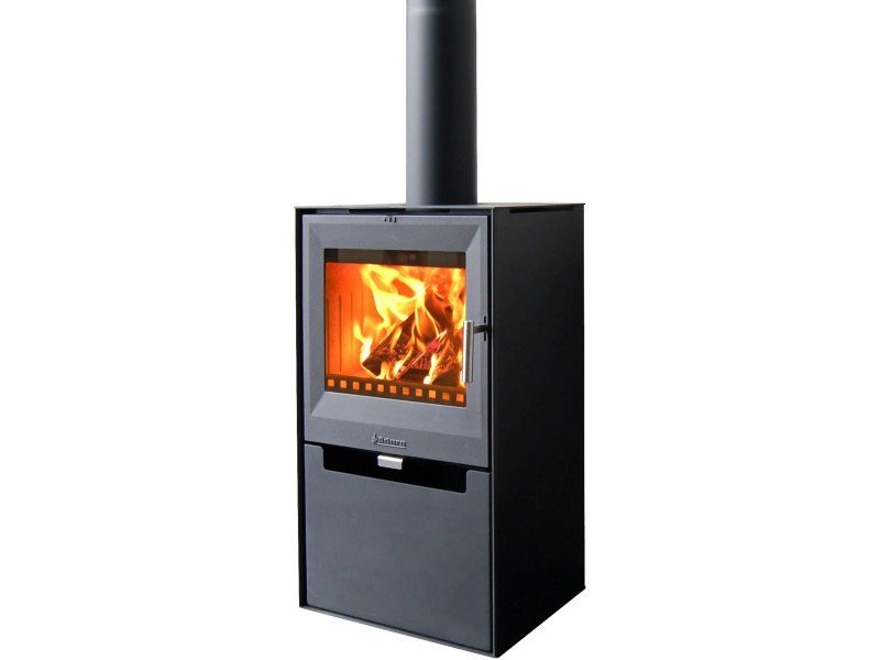 Aduro 14 Kaminofen 6,5 kW – Stahl Schwarz mit Automatik, gerade Sichtscheibe
