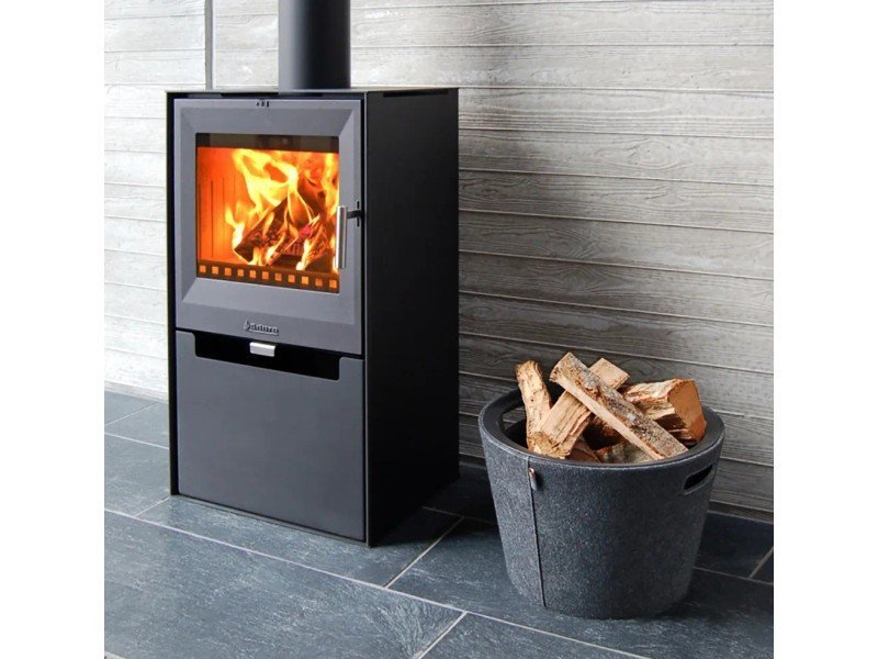 Aduro 14 Kaminofen 6,5 kW – Stahl Schwarz mit Automatik, gerade Sichtscheibe – Bild 2