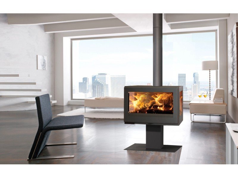 Panadero Harmonie 3V Kaminofen 7,9 kW – Stahl Schwarz Metallic, breite Bauform mit großem Sichtfenster – Bild 2