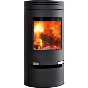 Aduro 9.1 Kaminofen 8 kW – Stahl Schwarz mit dreiseitiger Verglasung und Vermiculite-Brennraum