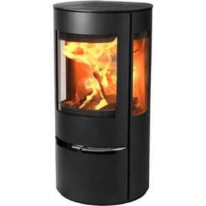 Aduro 17 Kaminofen 7 kW – Stahl Schwarz mit Primärluftautomatik und gebogener Scheibe