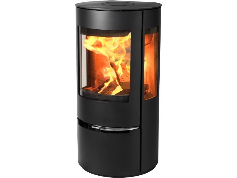 Aduro 17 Kaminofen 7 kW – Stahl Schwarz mit Primärluftautomatik und gebogener Scheibe
