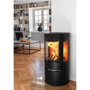 Aduro 17 Kaminofen 7 kW – Stahl Schwarz mit Primärluftautomatik und gebogener Scheibe