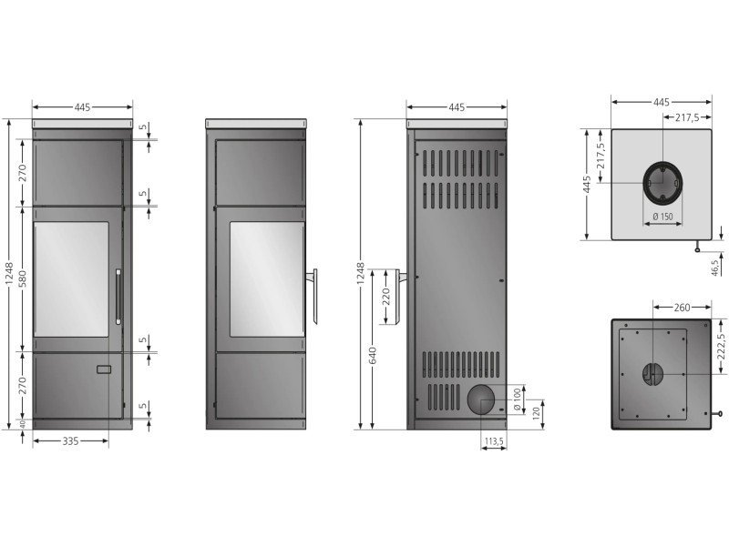 Justus Diego Wärme+ Kaminofen 6 kW – Stahl Schwarz mit Speichersteinen und Dreifach-Luftsystem – Bild 6