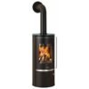 Justus Faro 2.0 Top Kaminofen 6 kW – runder Stahlkorpus mit Glas-Abdeckplatte