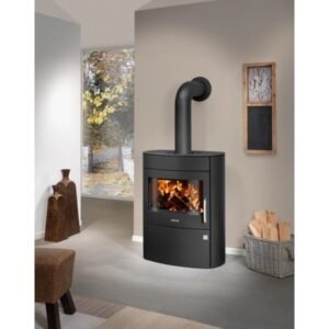 Justus Agero 2.0 Kaminofen 7 kW – breiter Stahl-Kaminofen mit Panoramascheibe