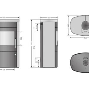 Justus Agero 2.0 Kaminofen 7 kW – breiter Stahl-Kaminofen mit Panoramascheibe