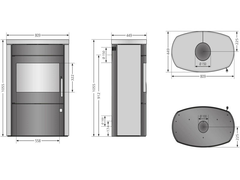 Justus Agero 2.0 Kaminofen 7 kW – breiter Stahl-Kaminofen mit Panoramascheibe – Bild 4