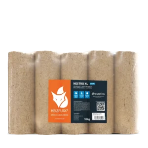 Heizfuxx Nestro XL Blue Holzbriketts aus Nadelholz – Palette 96 × 10 kg (960 kg)