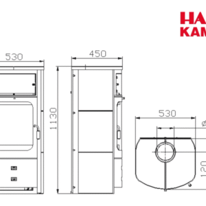 Hark Opera-B Dauerbrand-Kaminofen 7 kW – cremefarbene Ofenkacheln, Automatik und Warmhaltefach