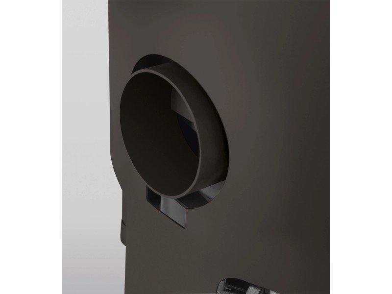 Justus Faro 2.0 Kaminofen 6 kW – Stahl Schwarz mit grauer Sandsteinverkleidung – Bild 3