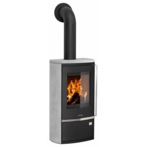 Justus Reno R Dauerbrand-Kaminofen 6 kW – Speckstein, raumluftunabhängig mit Vermiculite-Brennraum